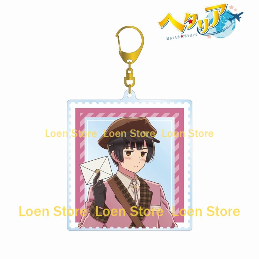 

Loen Anime Peripheral Store Hetalia: World Stars China Russia France Germany USA Russia Acrylic HD Keychain Pendant Charm Gifts 6 cm