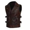 Motorkárska vesta čínskej veľkosti Vrchná vrstva hovädzej kože Vesta Pánske tenké krátke oblečenie na motorku Jazdecká bunda bez rukávov Originálna kravská klubová vesta