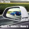 For Tesla Model 3 Model Y Rearview Mirror Eain Dilm Suitable Car Rearview Mirror Rainproof Reverse Mirror Waterproof Film 2 Pcs