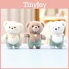 Plush Cuddly Miniature Rompers Bear Doll Keychain For Kid Gift Collect And