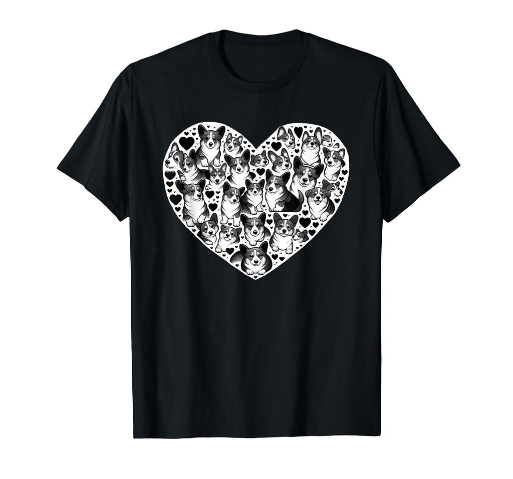 Funny Corgi Heart Dog T-Shirt for Men, Dog Lover Merchandise, Cute, Funny, Funny Clothing, Gift