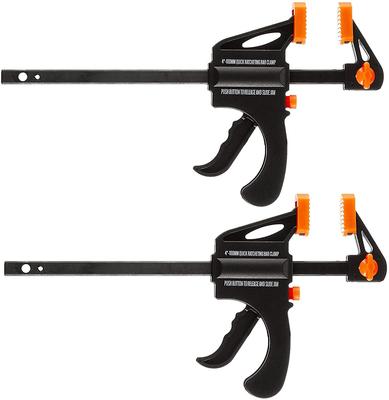 Takagi Hobby Quick Bar Set of 2 Fixture Clamp, Black, 100mm, (HQB-100-2P), Clamp, Woodworking, DIY, Vise,