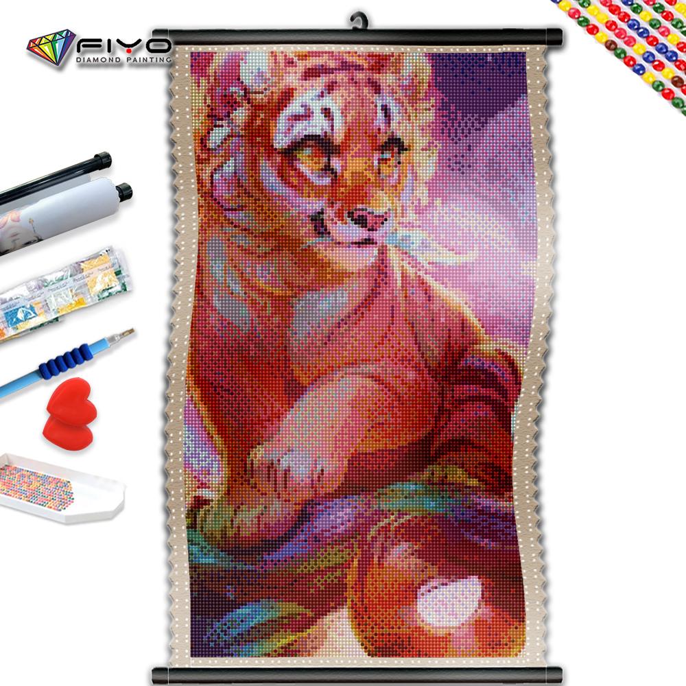 

5D DIY рамка бриллиантовая живопись симпатичный маленький тигр полный квадрат сверло вышивка крестиком комплект мозаика животное ручной работы подарок