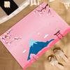 Mount Fuji Cherry Blossoms Floor Mat Suitable For Living Room Kitchen Bathroom Non-slip Mat Household Foot Mat