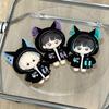 AXLUCE - Plush Clothes - Cat Ear Cyberpunk Hoodie - Plush Toy - Clothes - 10cm - Doll (Purple)