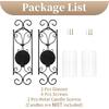 Sziqiqi Candle Sconces Wall Decor - Set of 2 Black Candle Holders for Pillar Contemporary Wall Decorations Sconce Decorative Metal Wall Art for