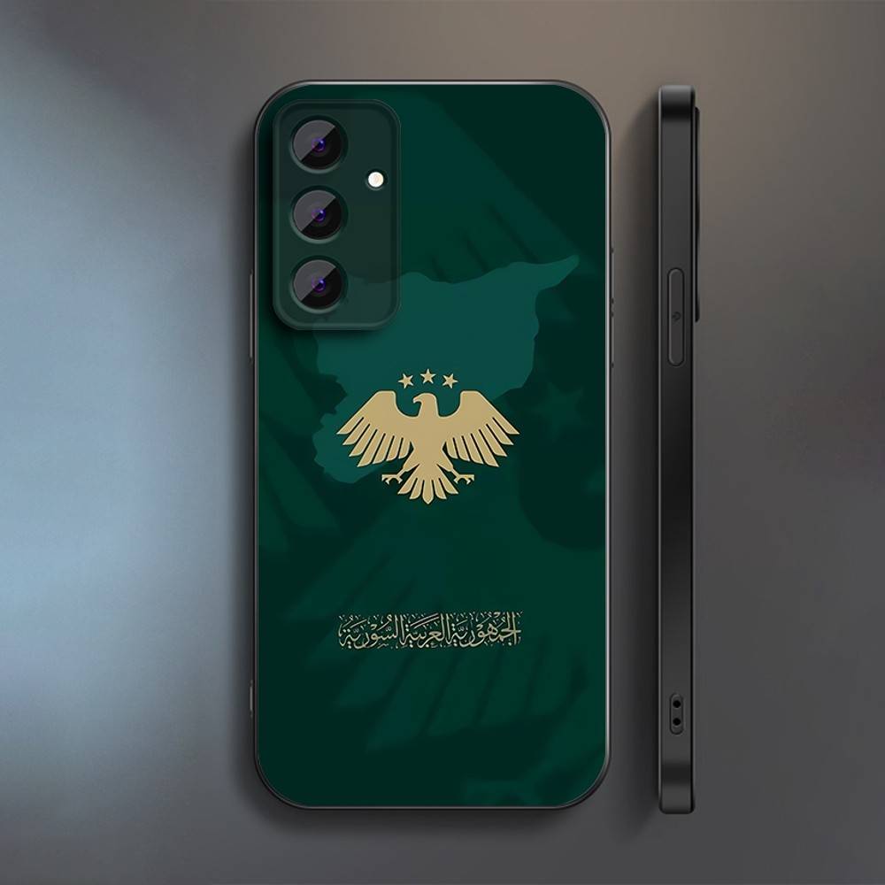 S-Syrian A-Arab Republic Logo Phone Case For Samsung S 25,24,23,22,30,21,10,9,Ultra,Plus,Lite,FE,4,5 G Soft Black Case