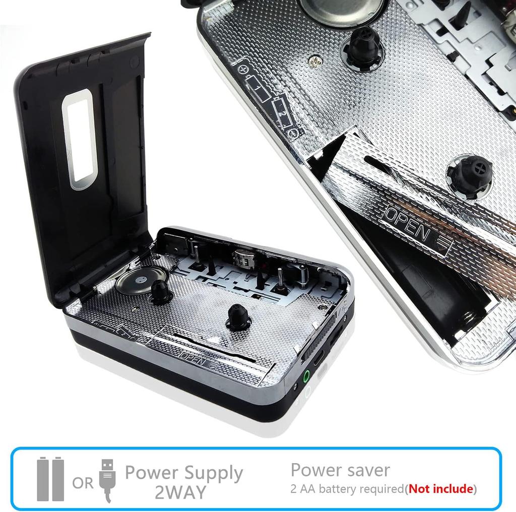 Reshow Portable Cassette Tape Player Audio Converts Cassette Recorder to iPod Compatible with Laptops and Desktop Tape to Digital Includes Earphones