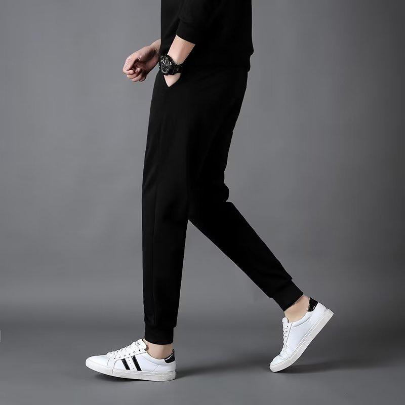 Men's Loose Fit Knitted Drawstring Sweatpants for Autumn & Winter