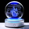 Enjinkail 3D Heart Model Crystal Ball Doctors Gifts, Cardiologist Gifts for Men Women with Colorful Led Base, Medical Statue for Psychology