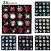 24Pcs 6cm Christmas Ball Ornaments Electroplated Painted Holiday Ornaments  Home Decor