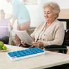 Monthly Pill Organizer with Removable Pocket-Sized Storage Box Snap Lid Storage Case for Daily Travel