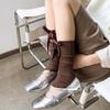 Knit Winter Warm Leg Warmers Long Socks Boot Cuffs Ribbed Leggings Stockings Bowknot Knee Warmers Sleeve