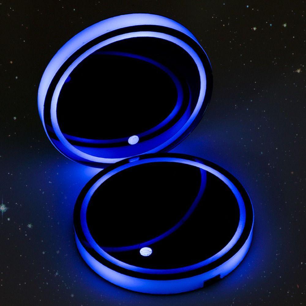 Anti Slip Colorful Cup Holder USB Charging Car Interior Lighting Cup Mats  Auto
