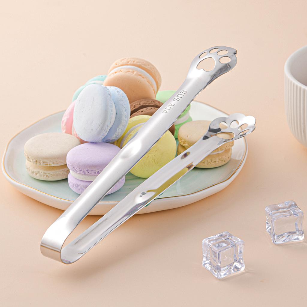 Multipurpose Ice Tongs 304 Stainless Steel Ice Cube Clip Thickened Non-slip Square Sugar Clamp Kitchen Bar Utensils
