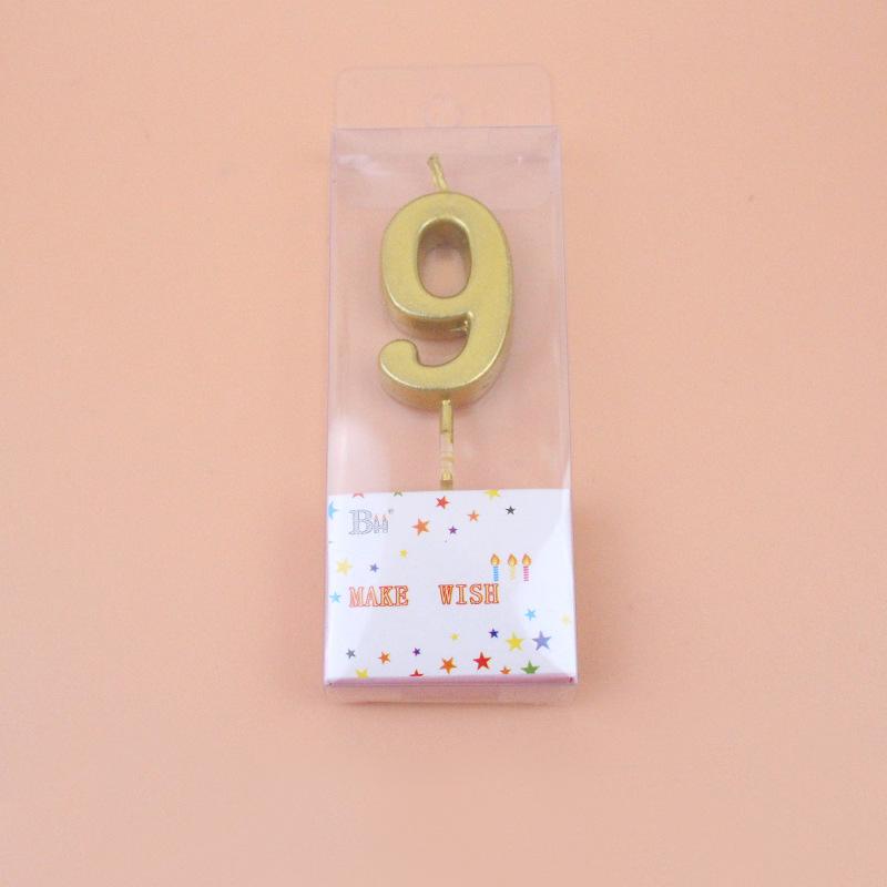 Golden Number Candles 0-9 Birthday Cake Candles High Quality Local Gold Number Candles