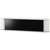 Asahiwood RACINE TV Stand for 65-inch TVs, White, 148.8cm (W) x 39cm (D) x 37.7cm (H), Corner-compatible, with casters, tempered glass, and shatterpro