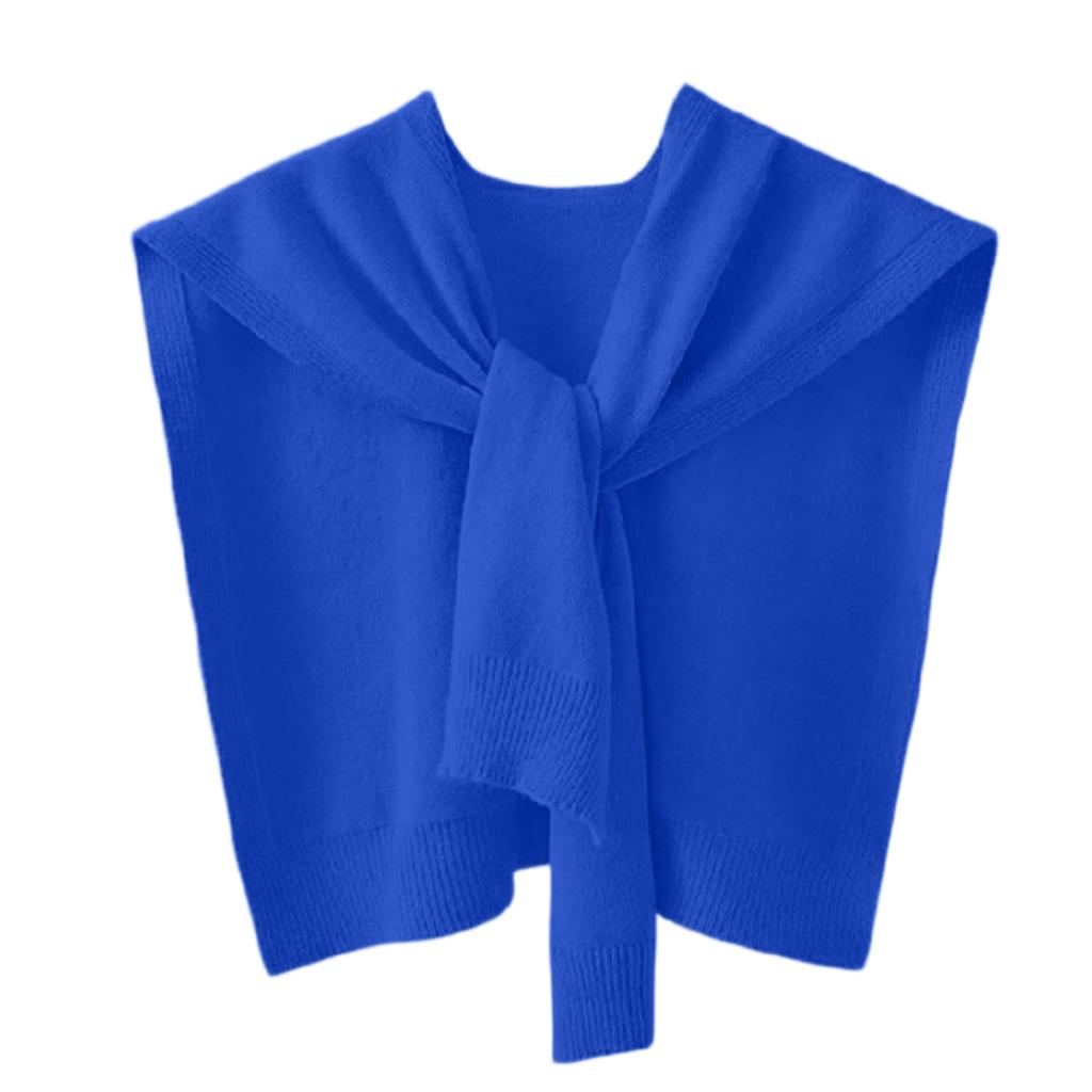 Ladies' Fashionable Solid Color Western-style Knitted Outer Shawl
