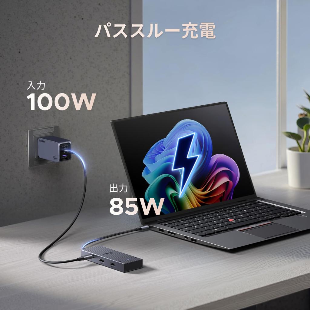 Ugreen Revodok Pro Docking Station with 2 HDMI HDMI 2 USB A C 10Gbps Data 100W PD Fast Compatible with MacBook Dell iPad 7-in-1 USB-C Outputs, USB-C