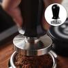 Stainless Steel Coffee Tamper, Flat Base Bean Press Hammer Leveler Tamper Barista Tool