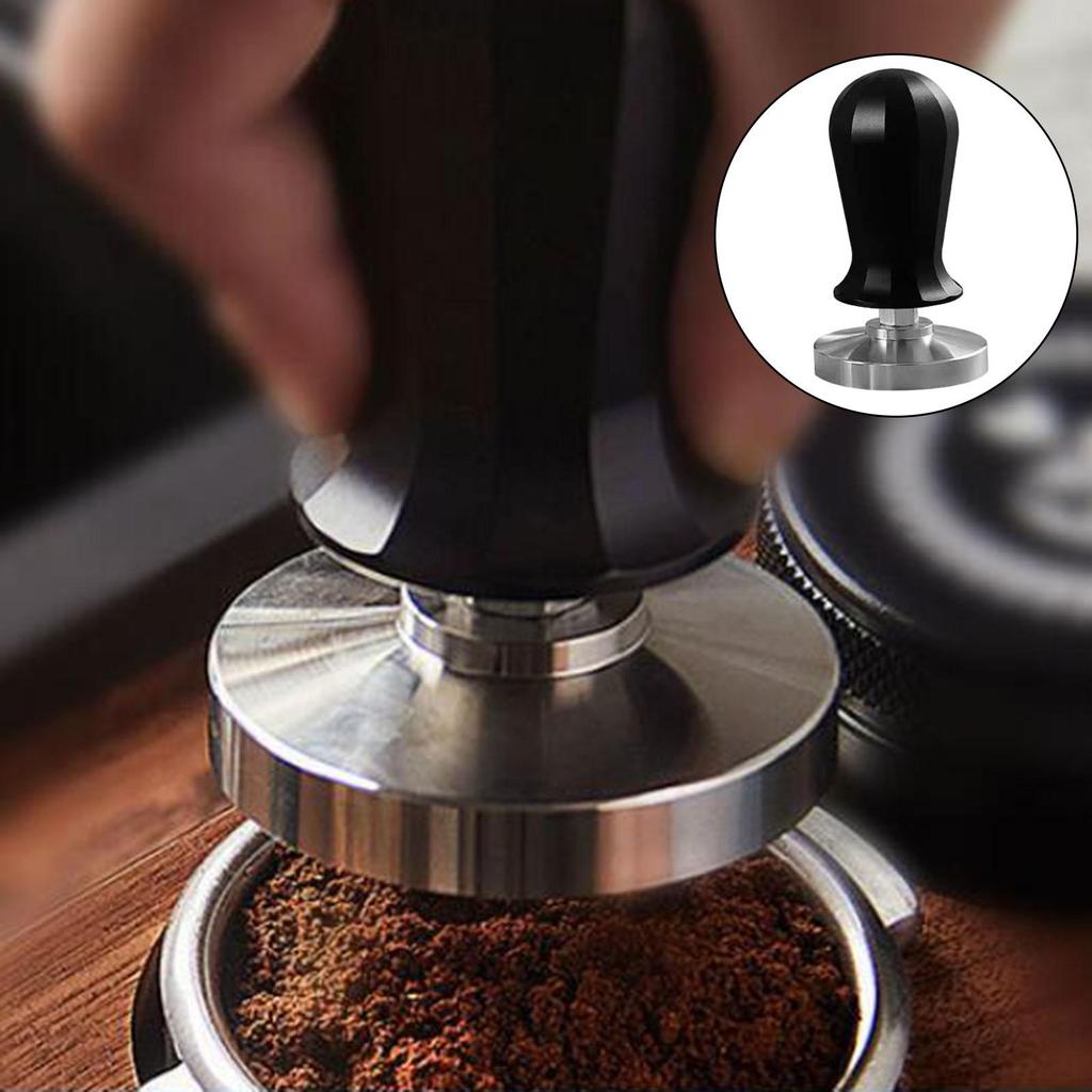 Stainless Steel Coffee Tamper, Flat Base Bean Press Hammer Leveler Tamper Barista Tool