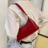 Fashion Pu Leather Bags For Women Alligator Pattern Armpit Handbag Female Compact Underarm Messenger Bag Premium