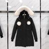 Cross-border scissors large size down jacket warm medium and long jacket fox fur collar women's parka