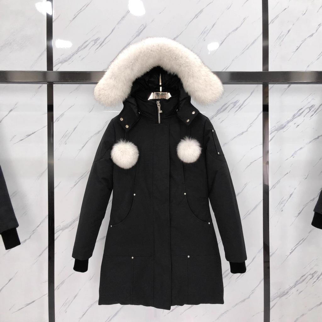 Cross-border scissors large size down jacket warm medium and long jacket fox fur collar women's parka