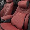 Car Leather Seat Headrest Lumbar Back Support Cushion Neck Pillow For Tesla Model 3 Model Y Model S X Cybertruck Roadster SpaceX