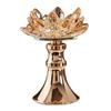 Portacandele Profumato Creativo in Cristallo Floreale Fiore di Loto Vetro Base per Aromaterapia Candeliere Accessori per la Decorazione della Casa