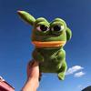 Creative Comfortable Touch PP Cotton Filling Frog Stuffed Doll Boys Girls 3D Green Plush Toy Home Use
