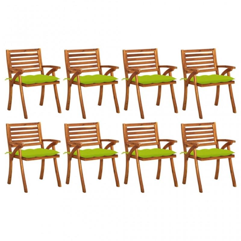 Day and Night - Day and Night Garden Chairs 8 Units Solid Teak Wood with Cushions