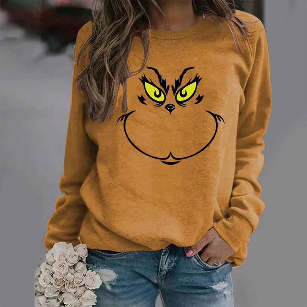 Damen-Herbst- und Winter-Basic, vielseitig, lässig, locker, modisch, bedruckt, langärmelig