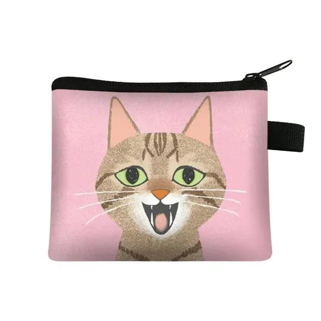 Cute Cartoon Cat Card Holder Coin Purse Change Purses Small Wallets Women Clutch Zipper Coins Bag Pouch Cat Kids Mini Wallet