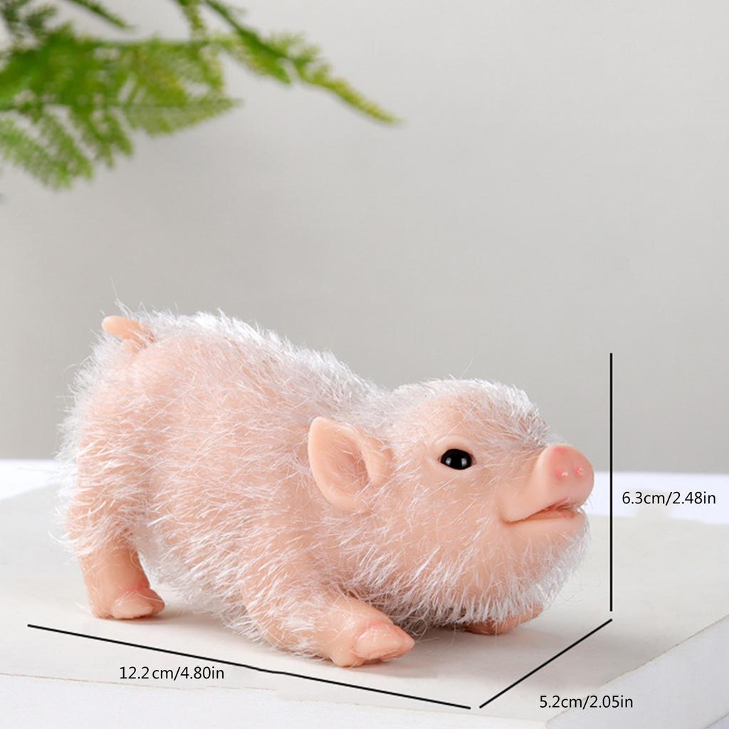 Realistische Ferkelfigur aus Silikon, Puppe für Kinder, lebensechtes Reborn-Schweinchen, Spielzeug, süße weiche Tierfigur, Sammlerstück, Geschenk