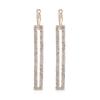 Versatile Korean Rhinestone Rectangular Drop Earrings