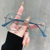 Blue Light Blocking Glasses Fashion High-end Men Optical Clear Glasses Black Oversized Square Frame Eyeglasses Women Eyewear