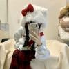 Korean Style Bow Beanie Hat Windproof Ear Protection Hat Fashion Plush Beanie Hat  Winter