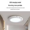 Wireless LED Ceiling Light with Motion Sensor & Remote, USB Rechargeable for Hallway, Cloakroom, or Balcony.