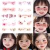 Cartoon Pattern Water Transfer Tattoo Decals Disposable Facial Stickers Lovely Removable Body Art Ornaments Waterproof Temporar