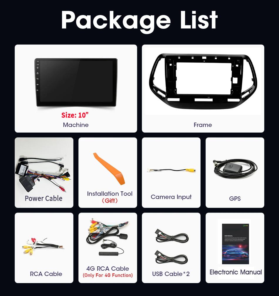 Android 13 Pentru Jeep Compass 2 MP 2016 - 2018 Multimedia Navigație GPS 4G WIFI Player Radio Auto Car Stereo Carplay Ecran Radio