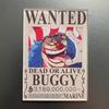 Kreativní magnet s plakátem Wanted z One Piece - Anime Kreslená Dekorace na ledničku & Samolepka na vzkazy