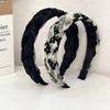 Bentiță împletită răsucită din plasă bentiță elegantă cu flori accesorii de păr la modă pentru femei