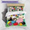 Barbapapa 3pcs Bedding Set Duvet Cover Closure Includes 1 Duvet Cover & 2 Pillowcases for All Seasons Bedroom Home Dorm Decor