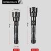 Long Flashlight Detachable Handle Torch Super Bright Lantern Powerful 120W LED Lamp Long Range Flash Light Waterproof Torch Light