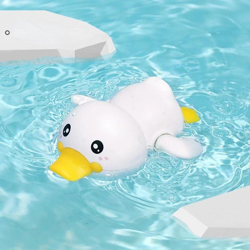 Bath Toy Cute Swimming Duck Bath Toys for Toddlers 1-3 Floating Wind Up Toys for Boy Girl New Born Baby Bathtub Toddler Toy Gift