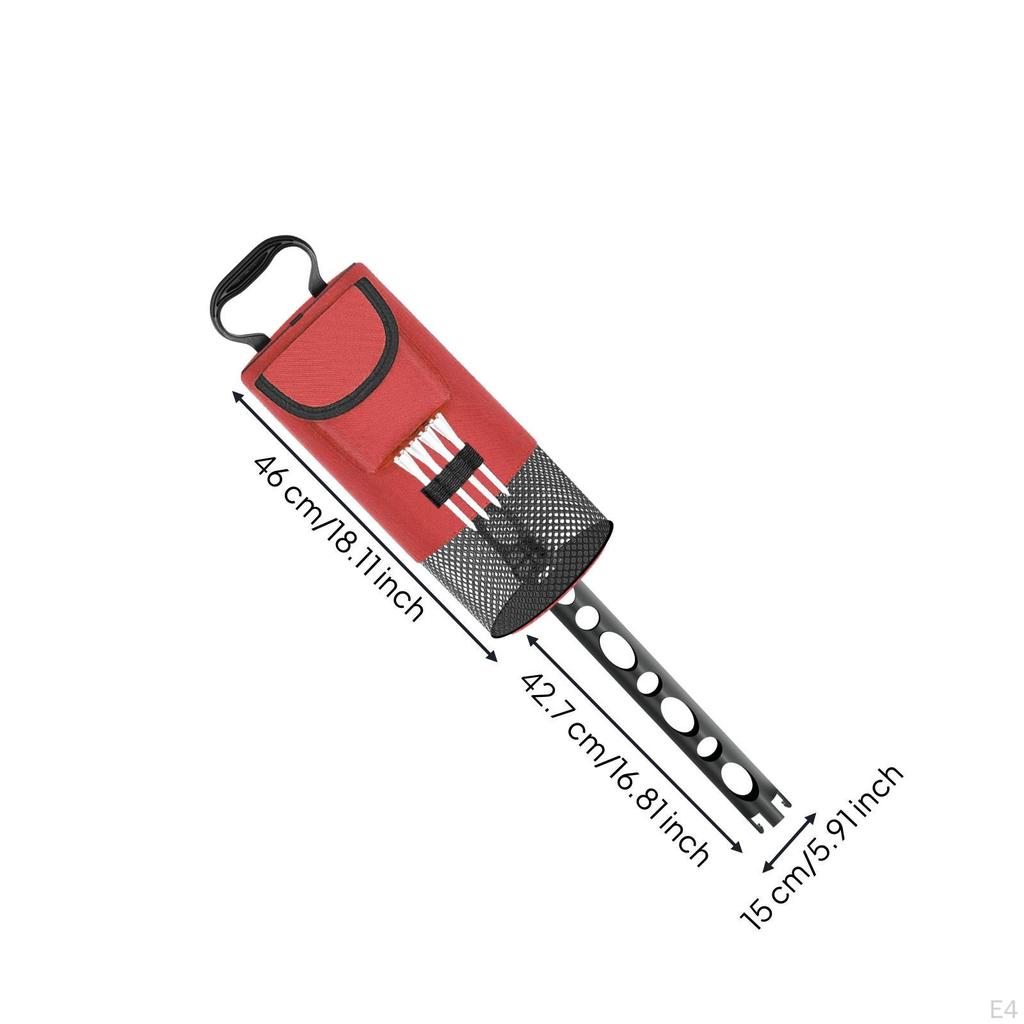 Golf Ball Retriever with Tee Holder Handheld Portable for Golfers, Driving Range