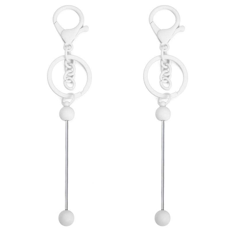 1 Satz ausgefallener DIY-Schlüsselanhänger mit Perlen, passend für große Lochperlen für Frauen und Mädchen, DIY-Schlüsselanhänger, Schmuckherstellung