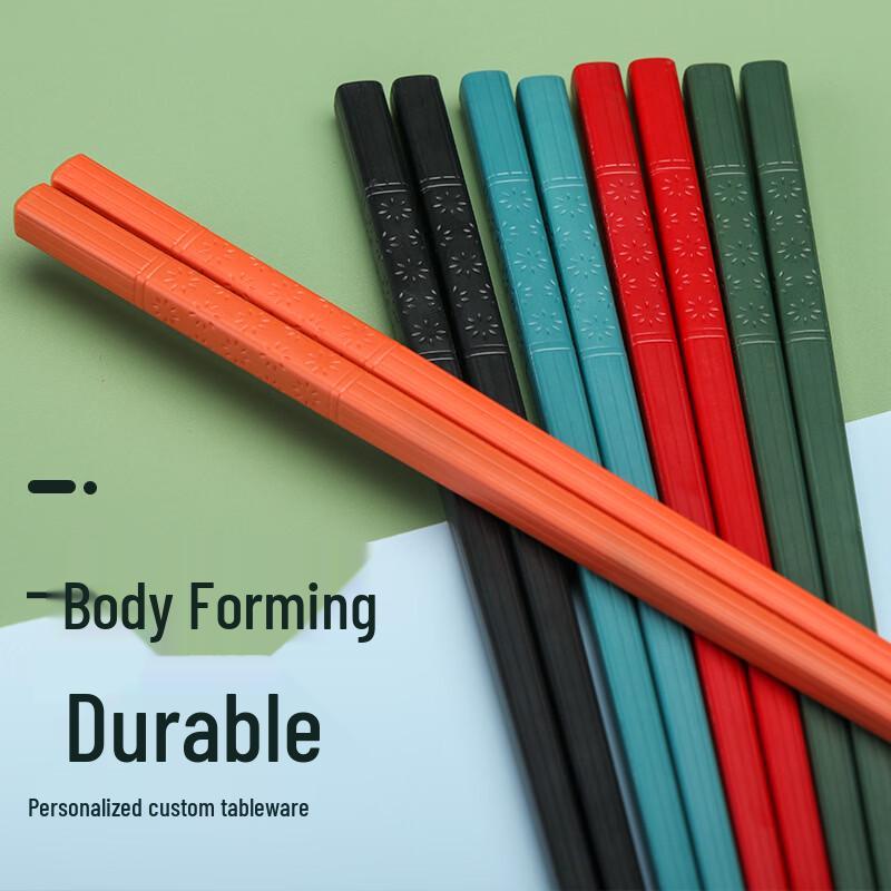 De Ruien Romantic Cherry Blossom Alloy Chopsticks Set