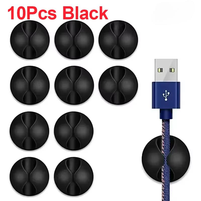

5/10/20PCS Cables Holder Rubber Mini Desktop Data Cable USB Type C Organizer for Smart Phone Headset Chargar Protector Cable